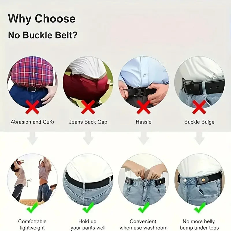 Invisible Buckle-Free Belt